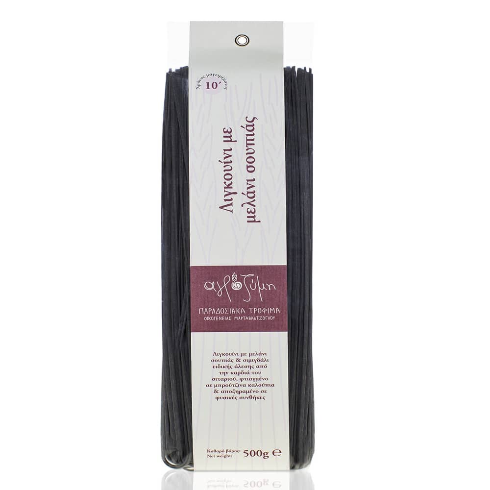 Zwarte Linguine pasta met Inktvisinkt - Agrozimi - 500g