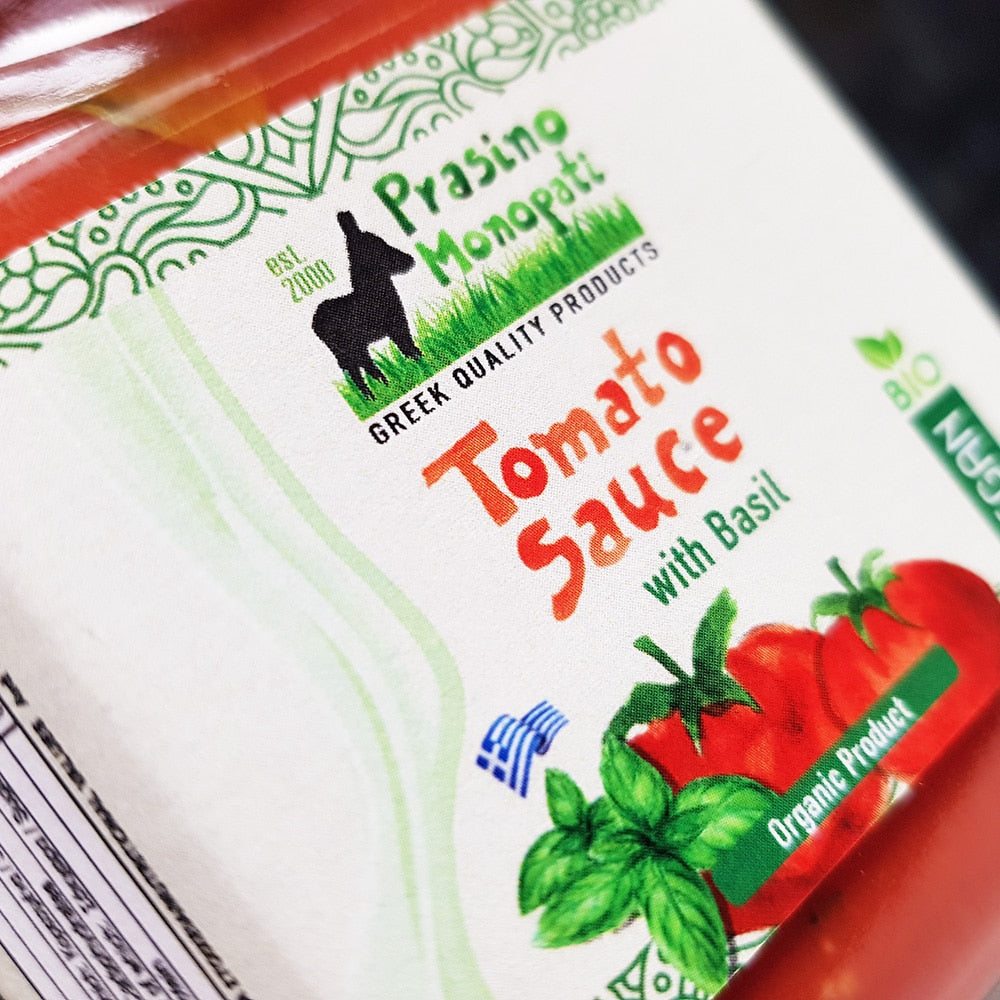 Tomatensaus met Basilicum - Prasino Monopati - Vegan - Puur - 314ml