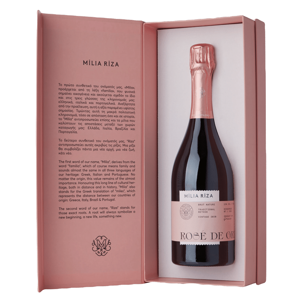 Milia Riza Rosé de Gris Brut Nature 2020 Gift Box