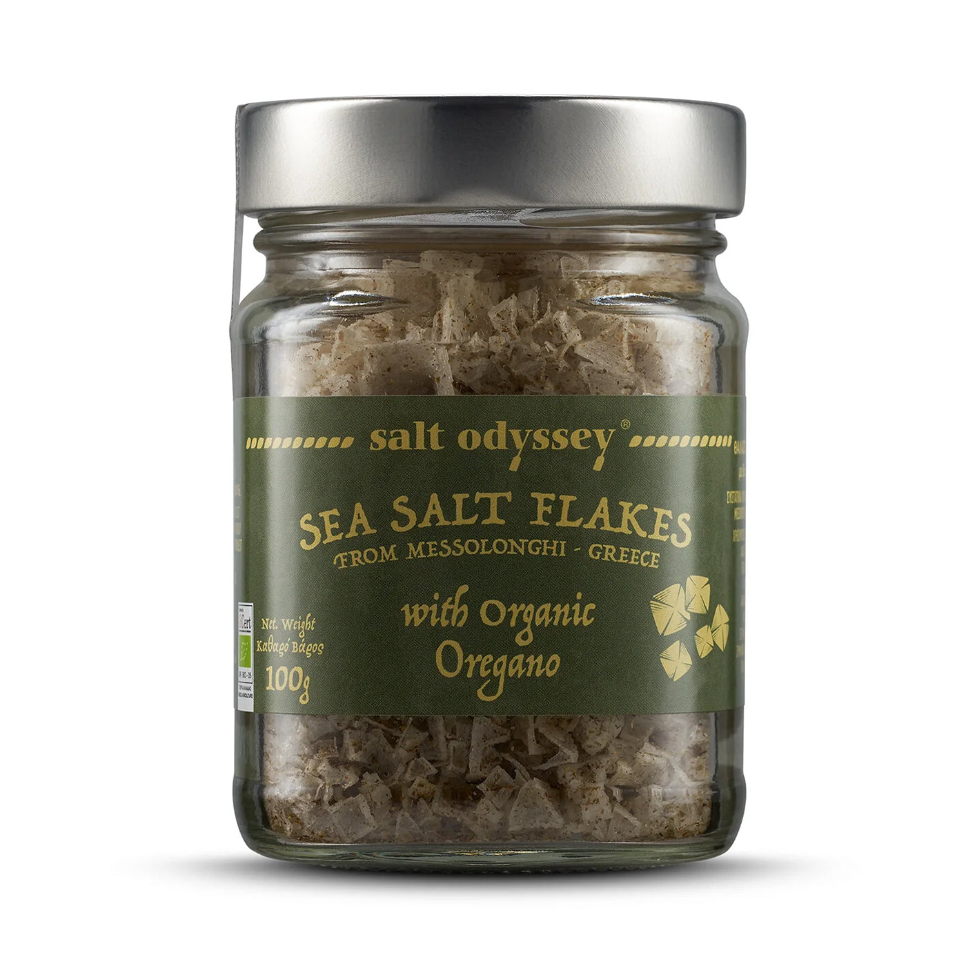 Zeezoutvlokken met Oregano uit Kreta - Odyssey - Zuiver - 100g