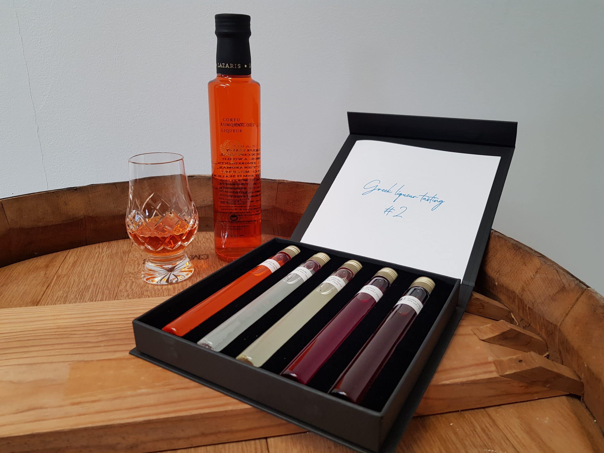 Grieks Likeur Proefpakket - 5 tubes - Luxe cadeaubox