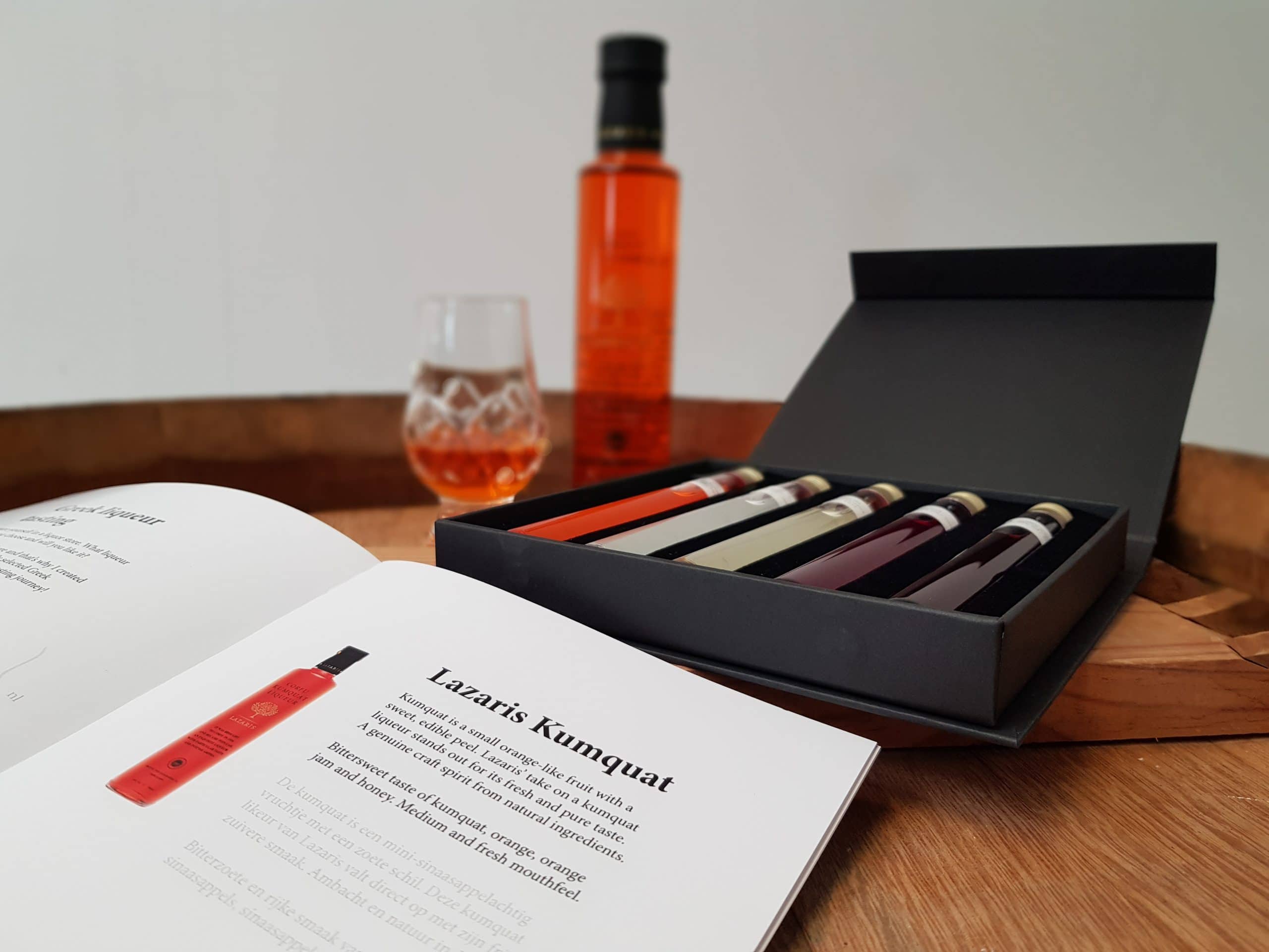 Grieks Likeur Proefpakket - 5 tubes - Luxe cadeaubox