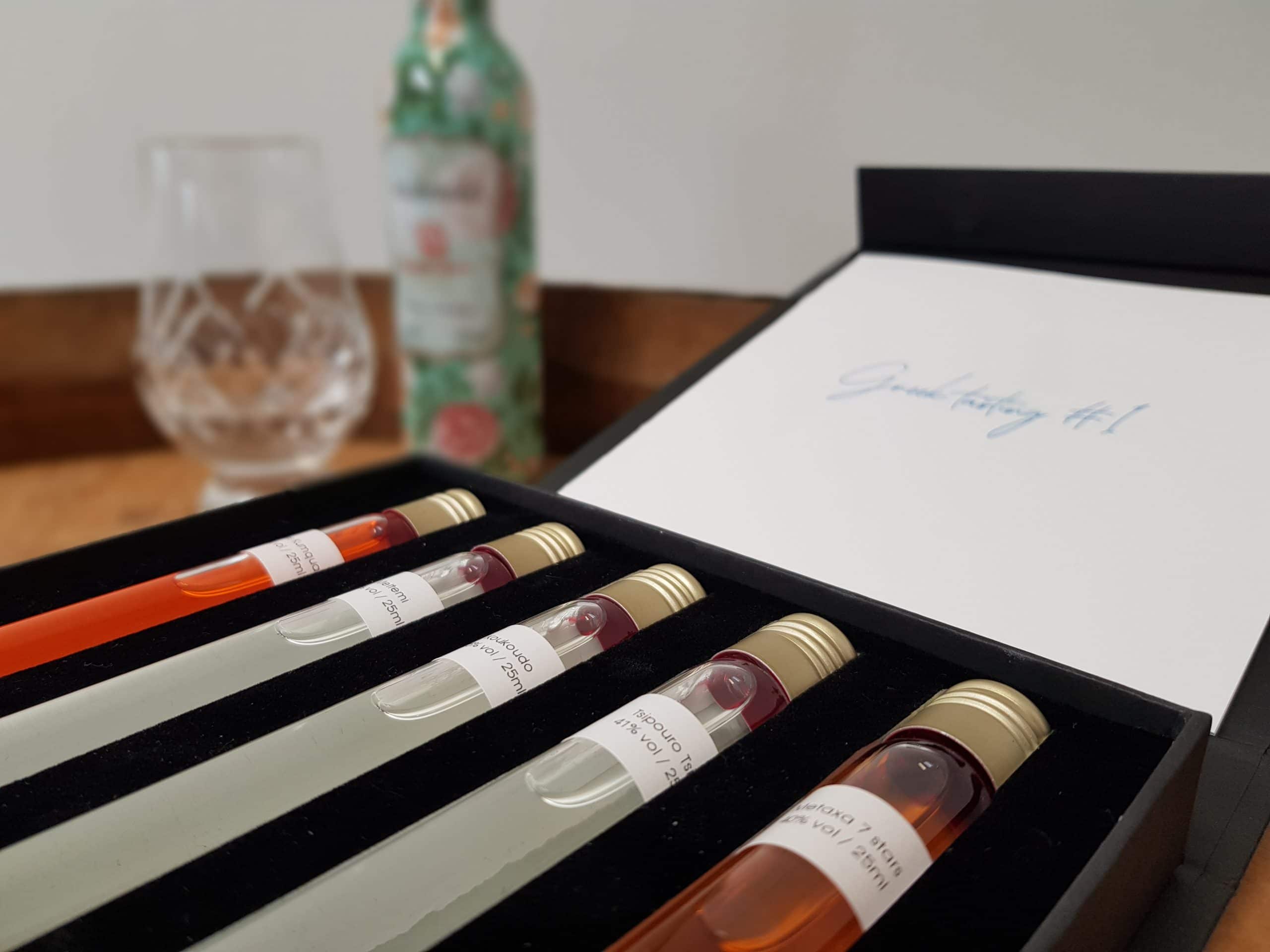 Griekse Drank Proefpakket - 5 tubes - Luxe cadeaubox