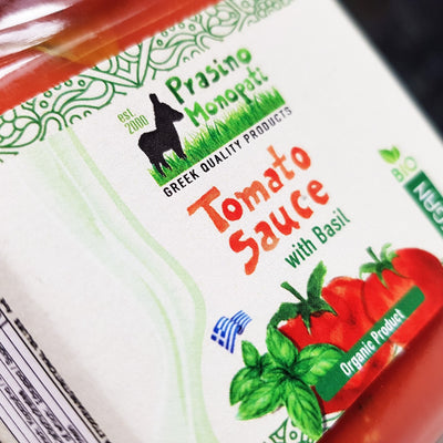 Tomatensaus met Basilicum - Prasino Monopati - Vegan - Puur - 314ml