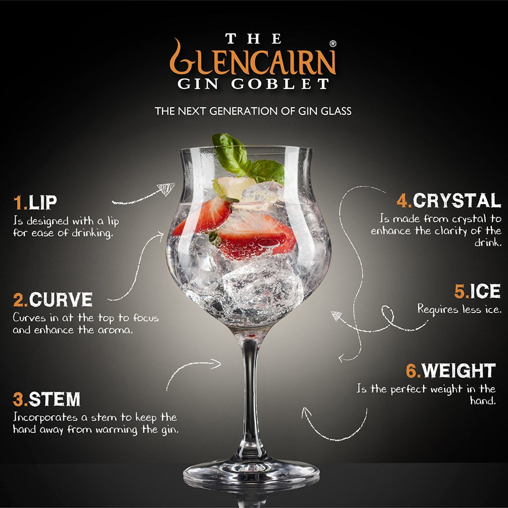 Gin tonic glas Goblin - Glencairn - Kristal - Cadeaubox