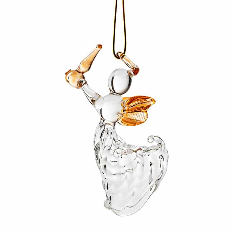 Glazen Whisky Engel Kersthanger - Angels’ Share - Handgeblazen