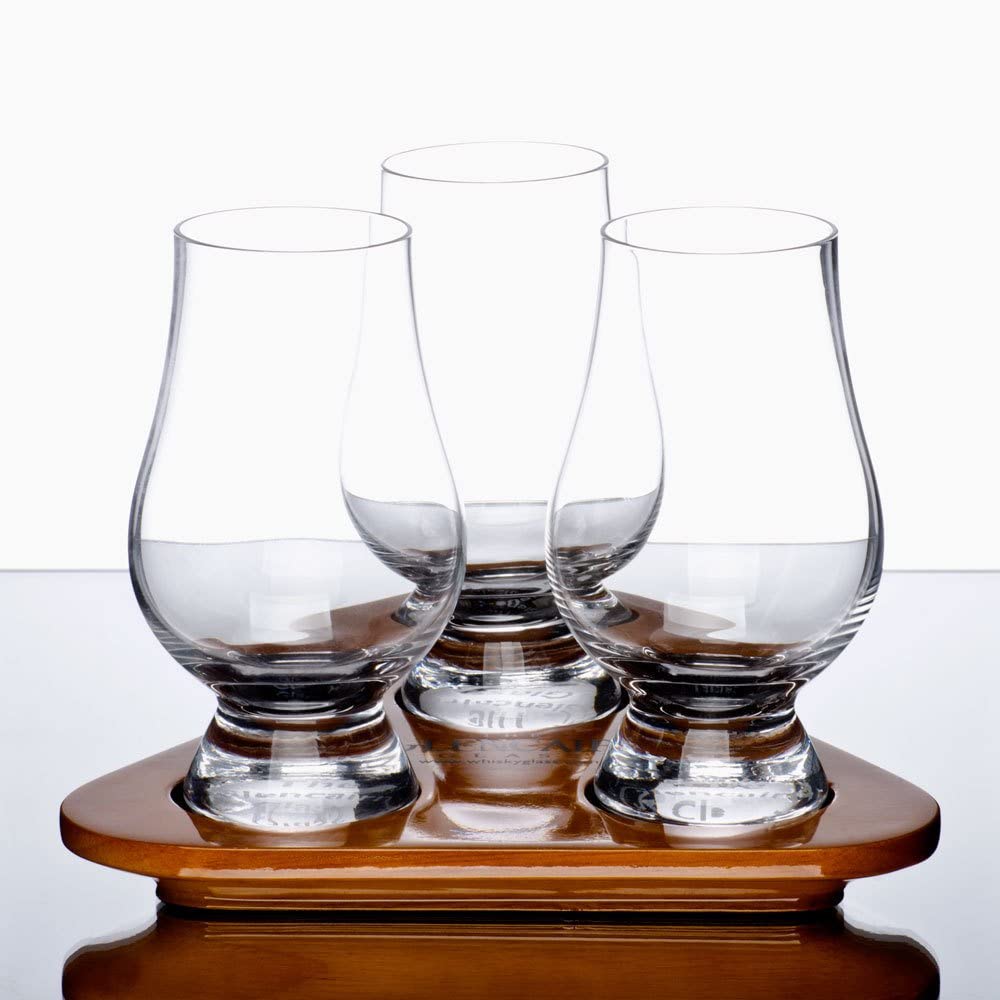 Glencairn set van 3 whiskeyglazen met onderzetter