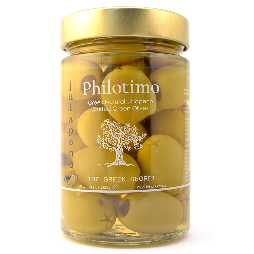Groene Chalkidiki olijven met Jalapeno - Philotimo - 300g