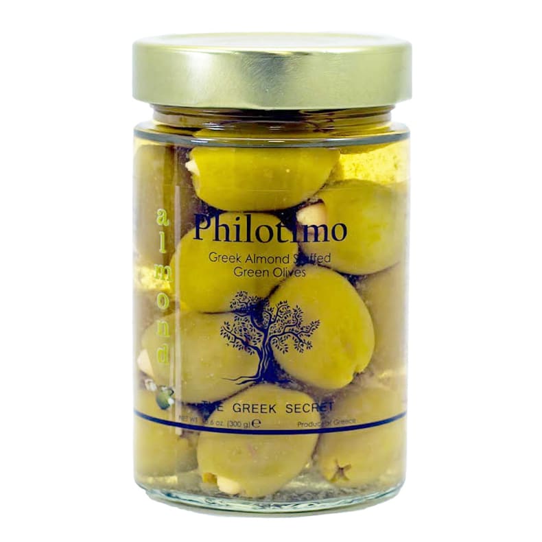 Groene Chalkidiki olijven met Amandelen - Philotimo - 300g