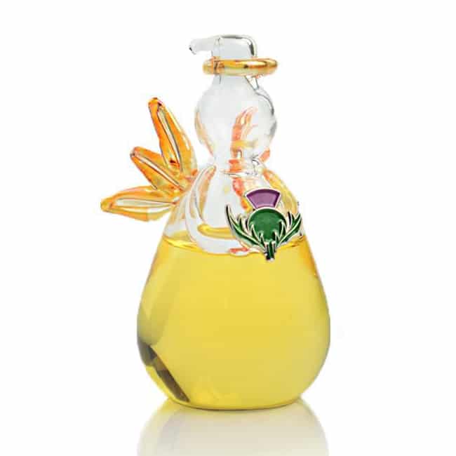 Glazen Whisky Engel met distel - Angels' Share - Handgeblazen - Cadeaubox