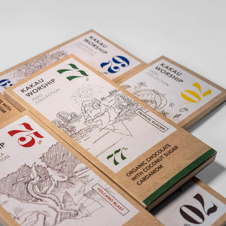 Chocolade Proefpakket - 5 repen - Puur - Vegan - Eerlijk