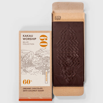 Pure chocolade - Belize 60% - Kakau Worship - Vegan - 75g