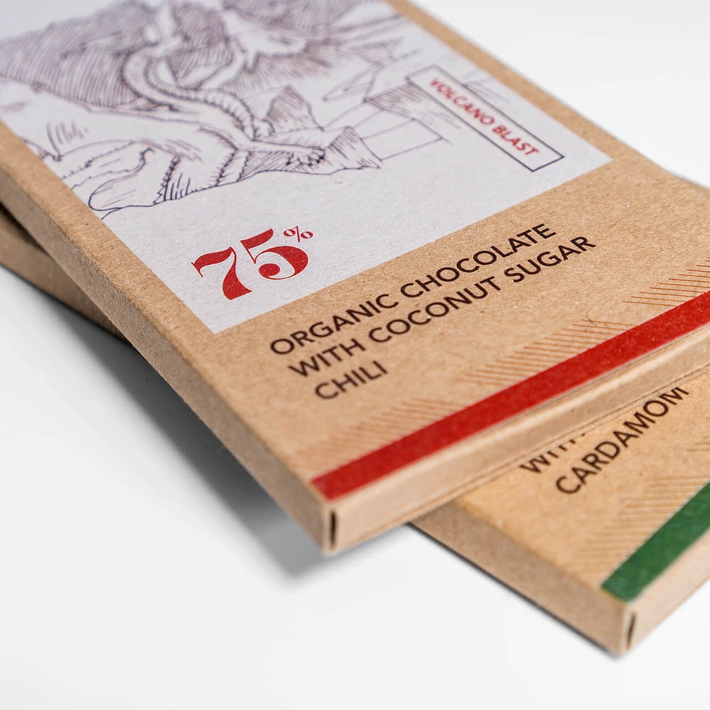 Pure chocolade met chili - Guatemala 75% - Kakau Worship - Vegan - 75g