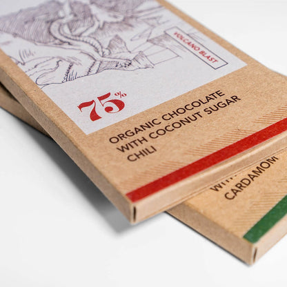 Pure chocolade met chili - Guatemala 75% - Kakau Worship - Vegan - 75g