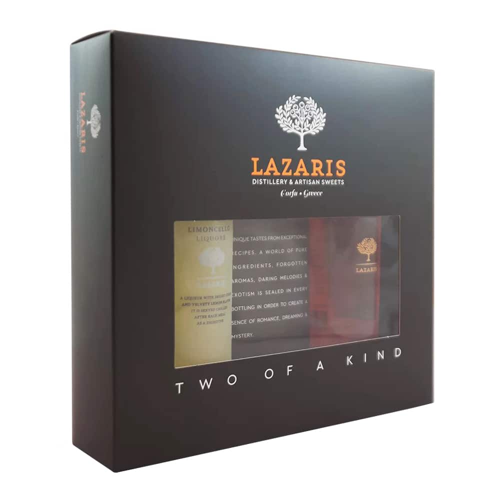 Lazaris Corfu likeur set met Kumquat en Limoncello