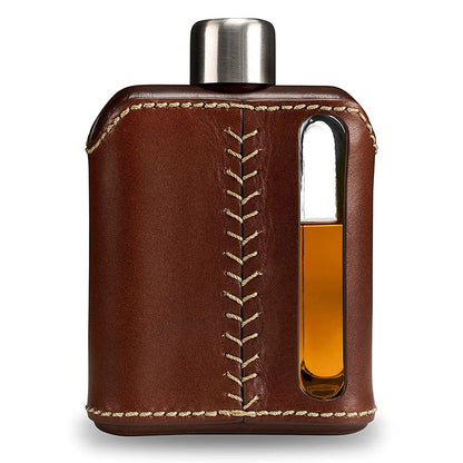 Ragproper Glazen Heupfles - Echt Leer - 100ml