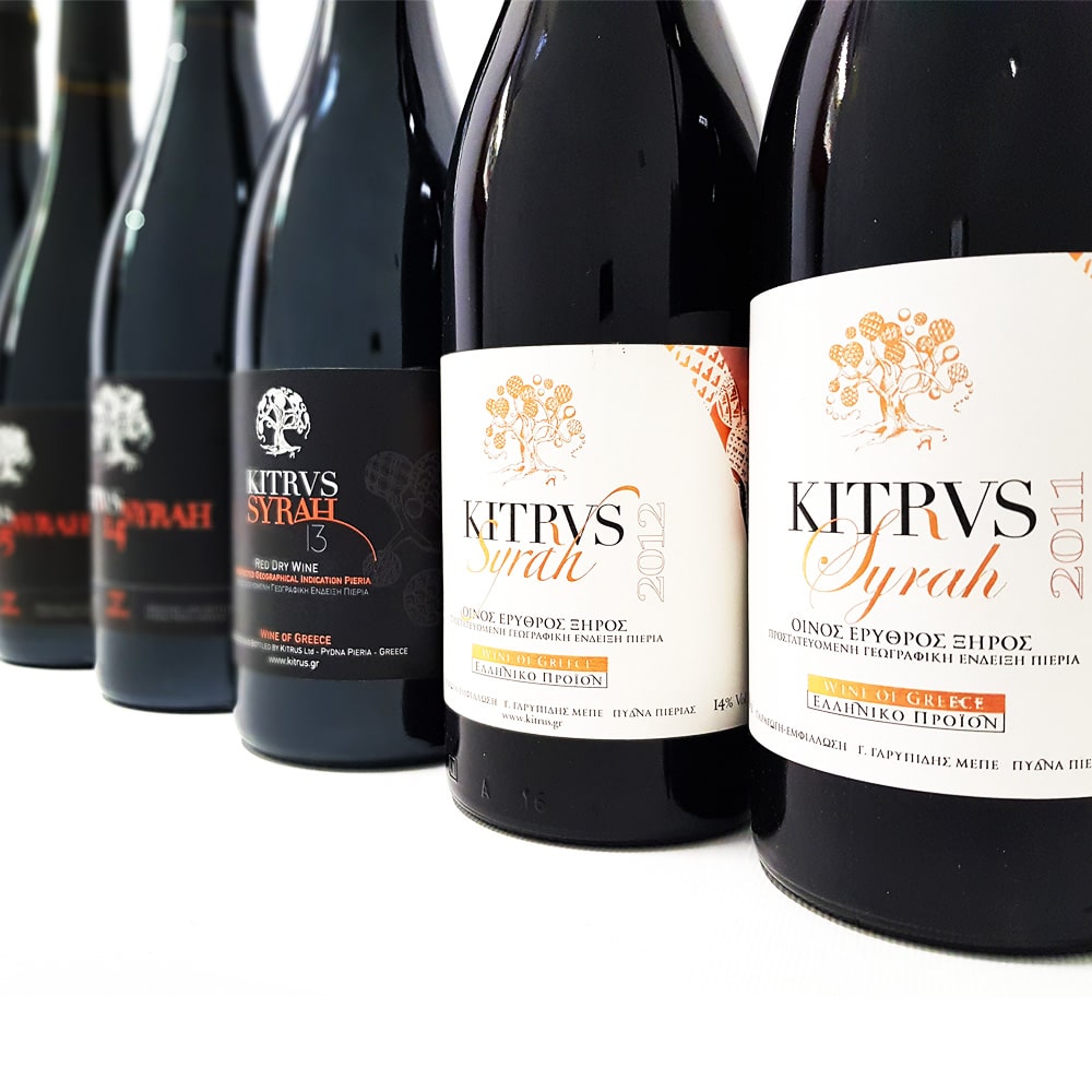 Verticale proeverij pakket Kitrus Syrah 2011-2016
