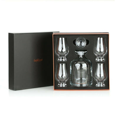 Whiskey karaf Glencairn Iona set met 4 glazen