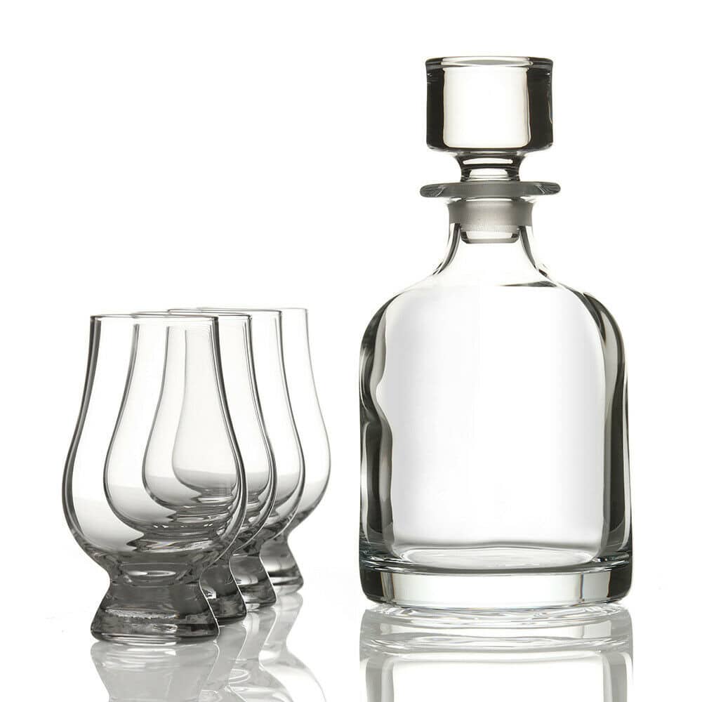 Whiskey karaf Glencairn Iona set met 4 glazen