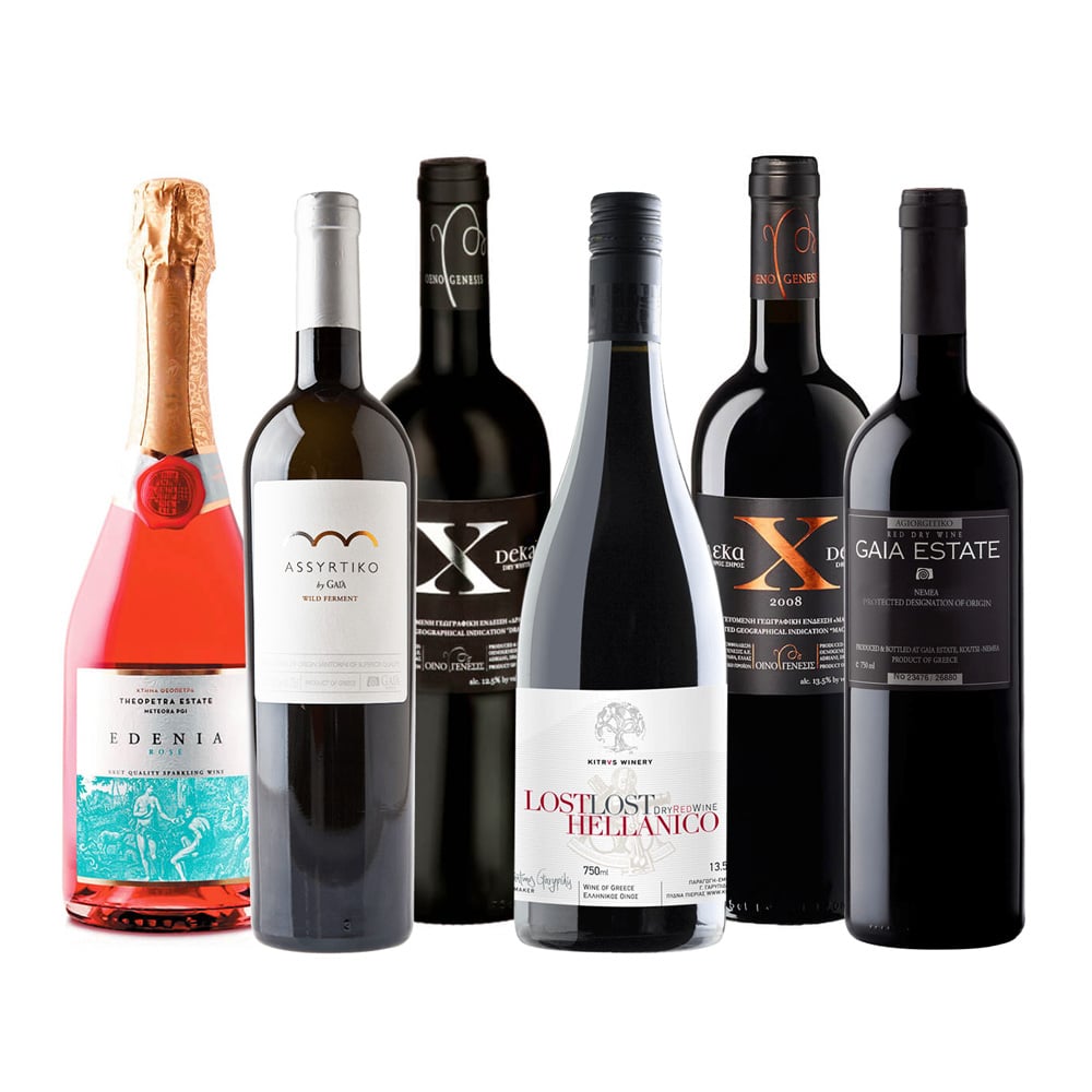 Wijnpakket - Beste Griekse wijnen - 6 flessen